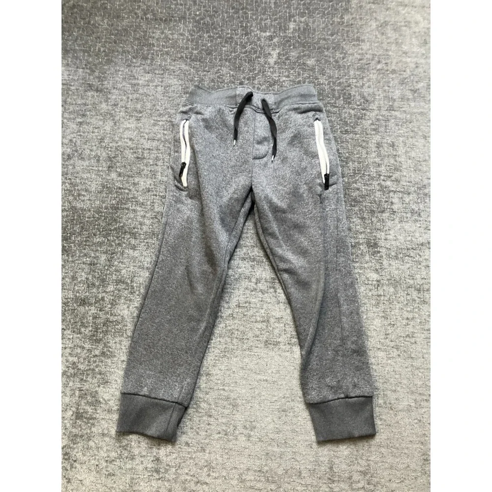 Hurley Nike Dri-FIT Solar Jogger Pants Boys Small 5 Gray Heather Tapered Zipper